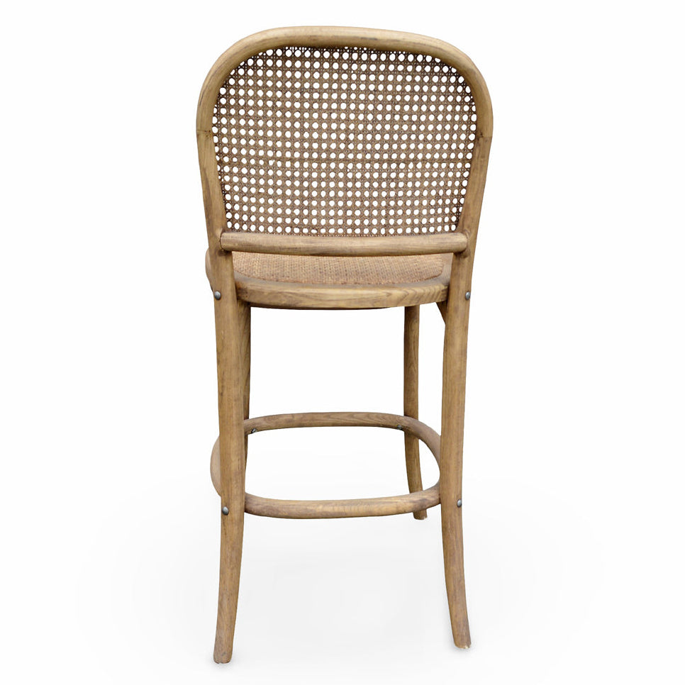 French Oak Cane Counter Stool