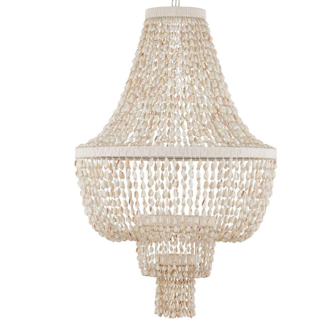 Pearlized Shell Empire Shape Chandelier