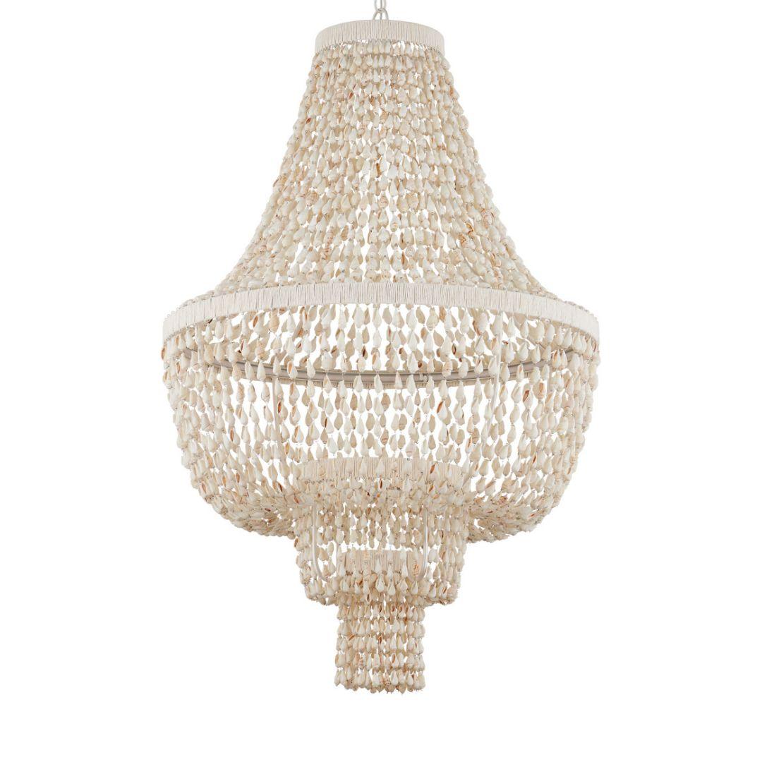 Pearlized Shell Empire Shape Chandelier