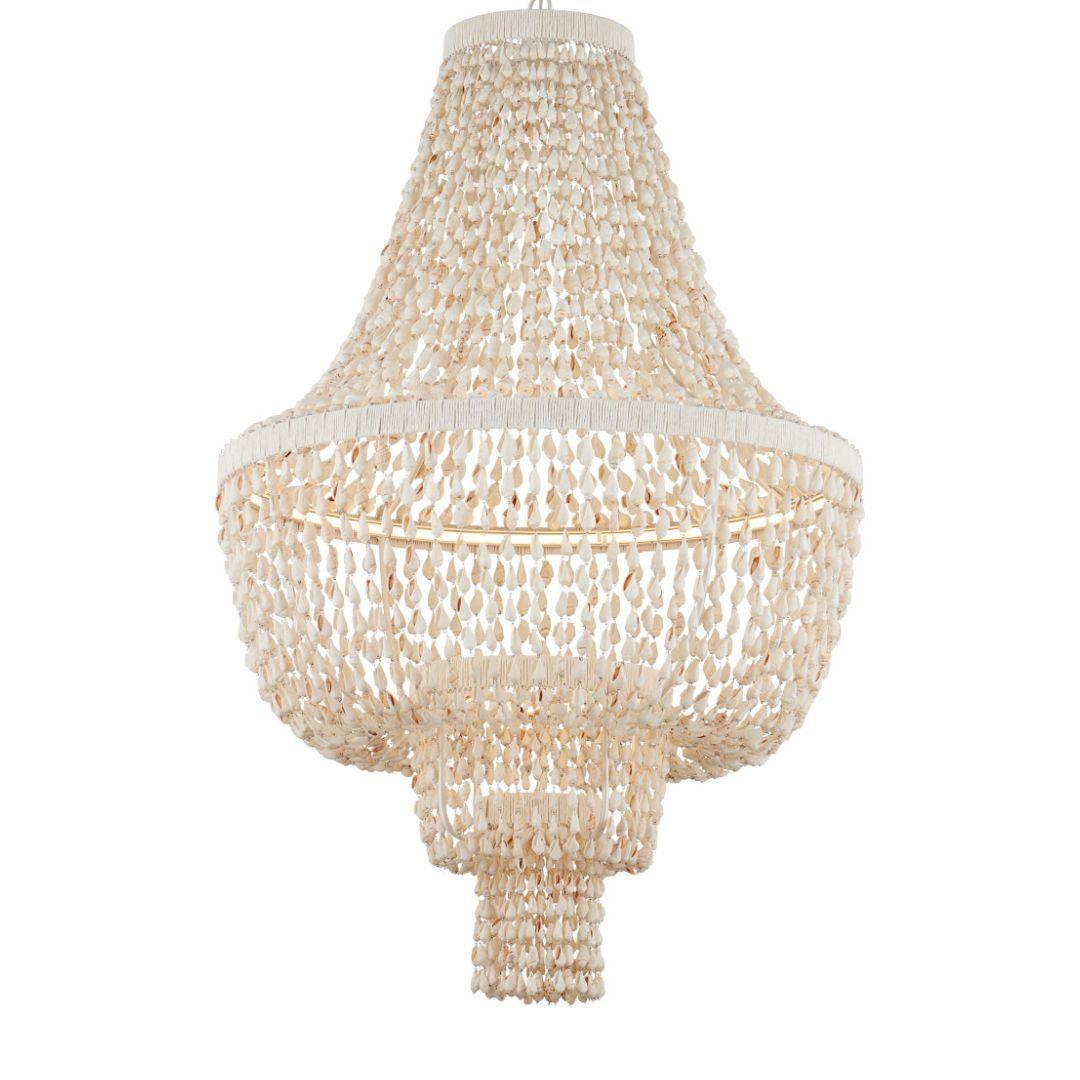 Pearlized Shell Empire Shape Chandelier