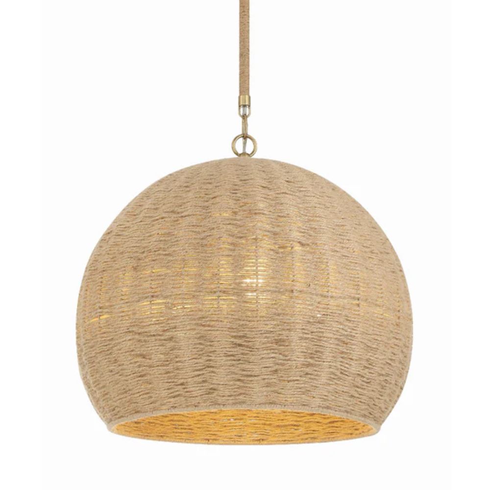 Natural Jute Dome Pendant