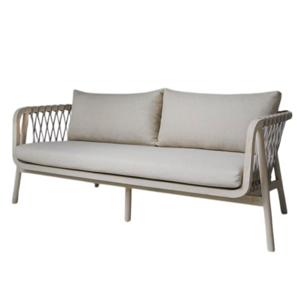Natural Wood Frame Outdoor Sofa