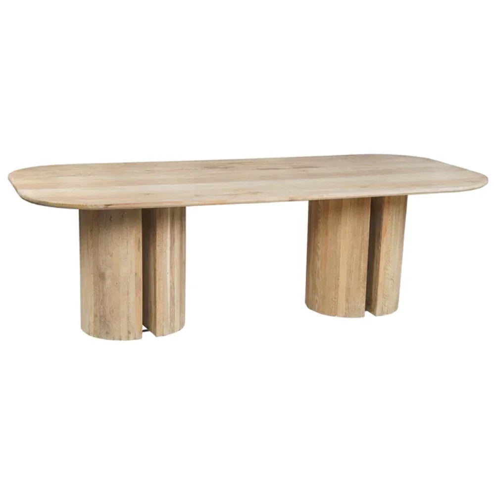 Modern Natural Coastal Pedestal Table