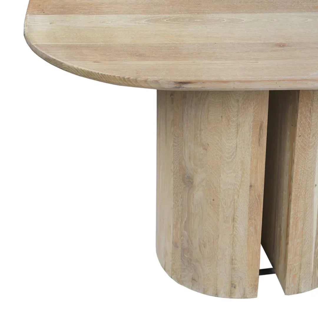 Modern Natural Coastal Pedestal Table
