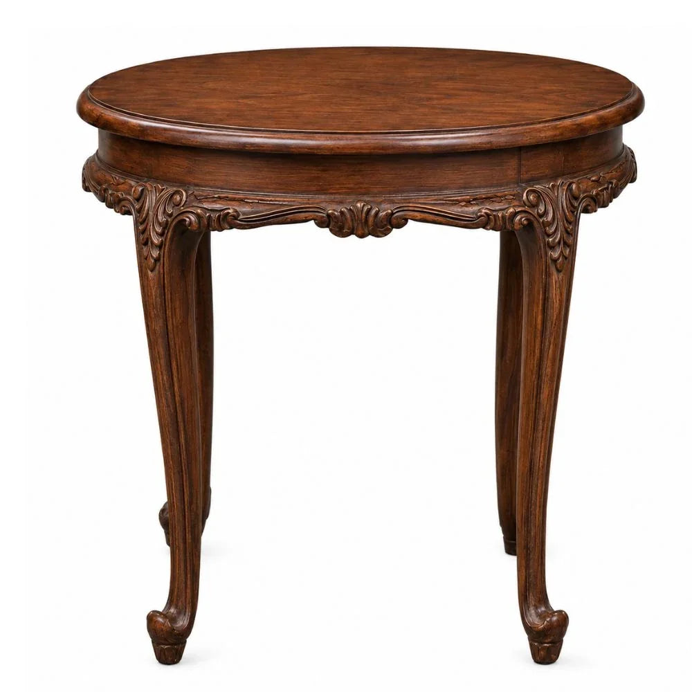 Ornately Carved French Accent Table