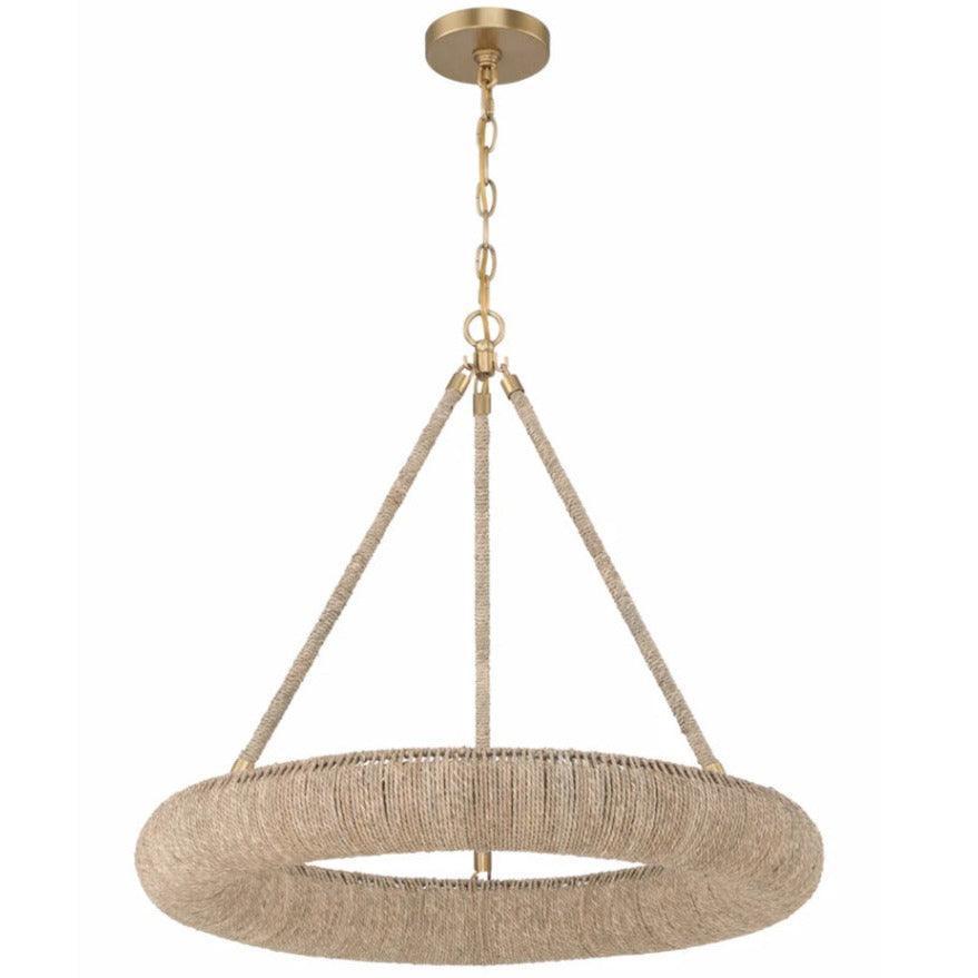 Natural Jute Ring Chandelier