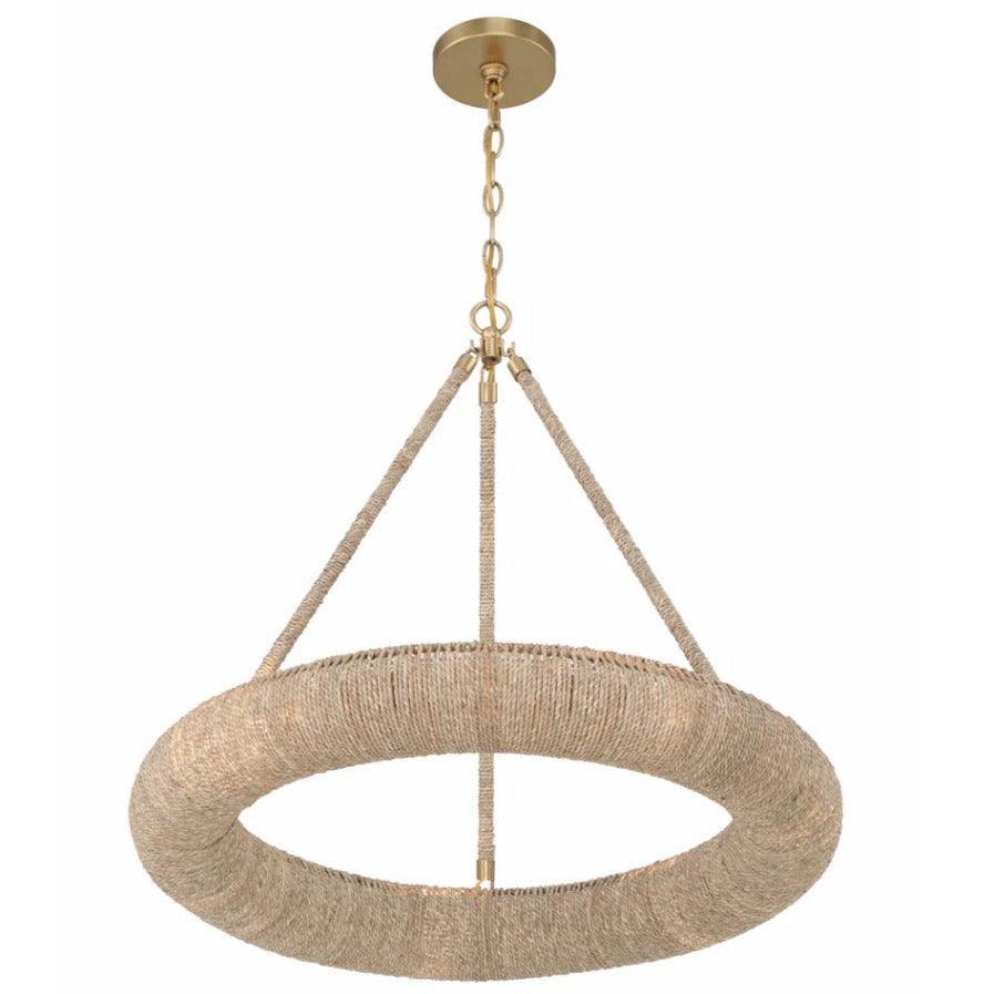 Natural Jute Ring Chandelier