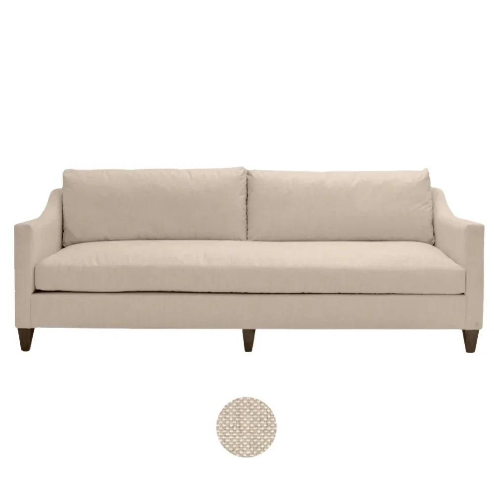 Madison White Upholstered Sofa
