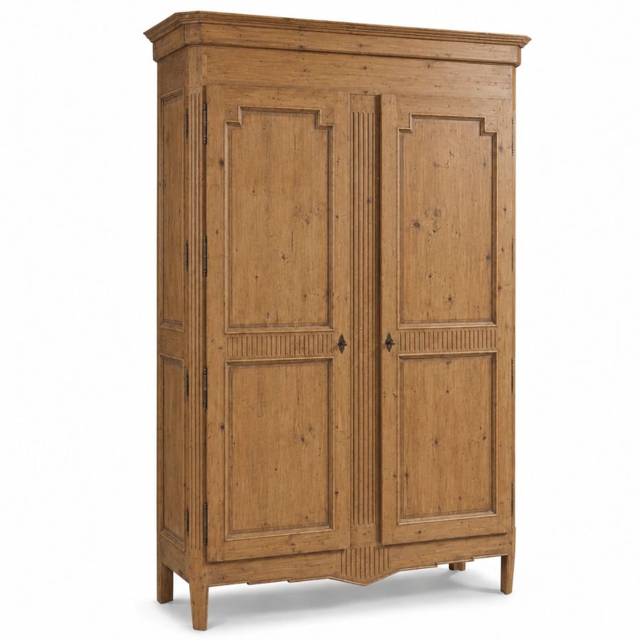 Regal Old Pine Panel Armoire