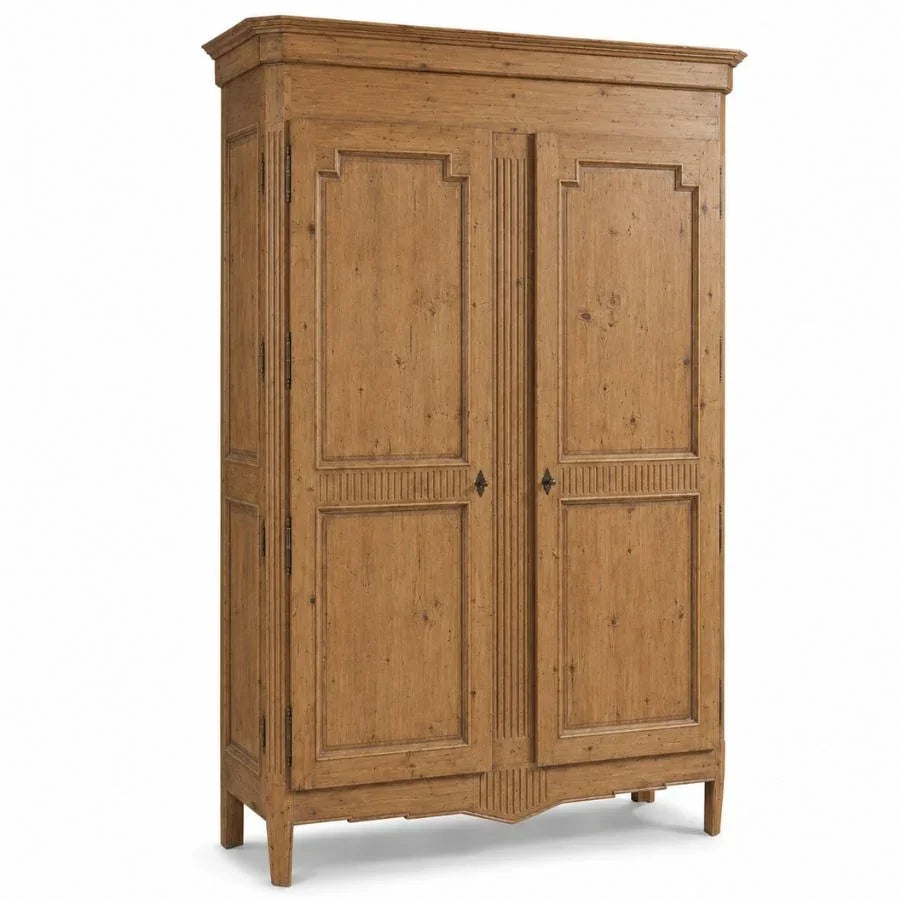 Regal Old Pine Panel Armoire
