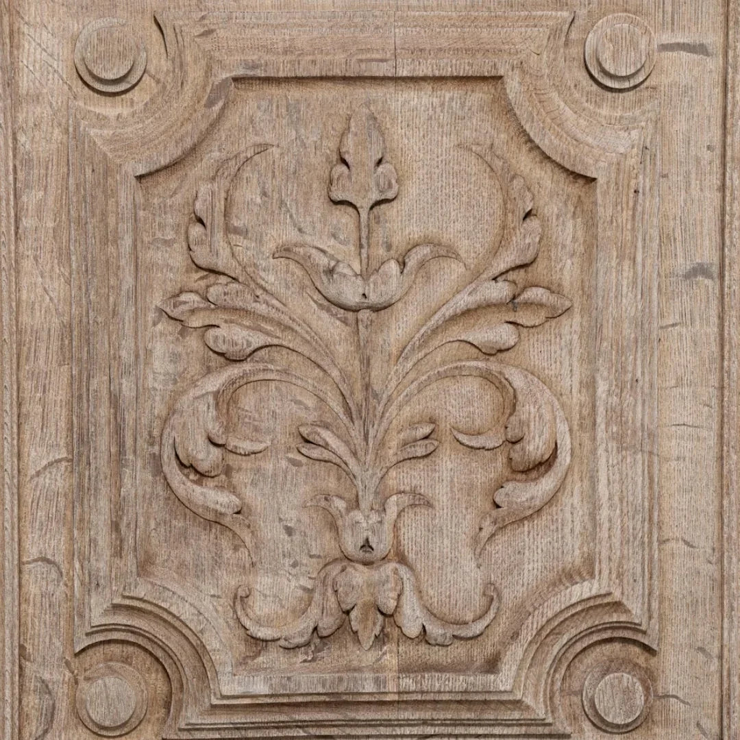 Old World Carved Oak Showcase Cabinet, Circa 1880