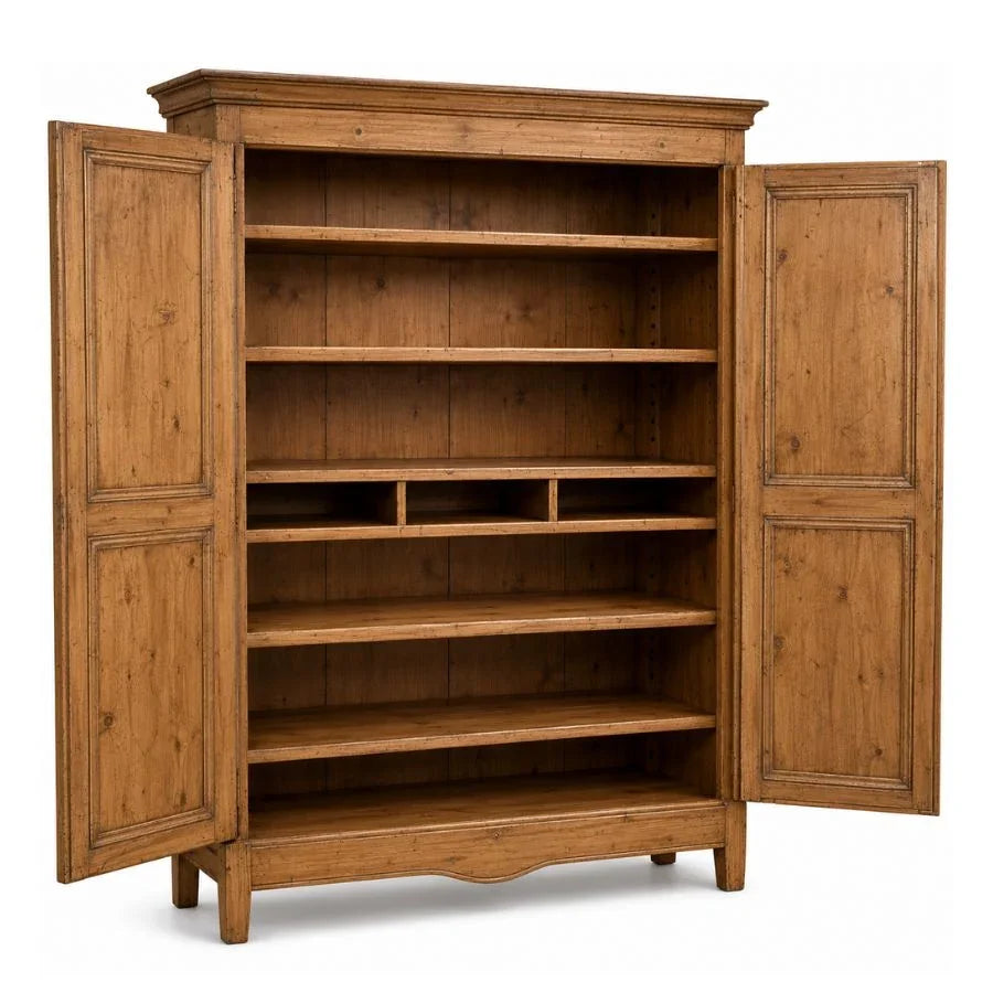 Regal Old Pine Panel Armoire