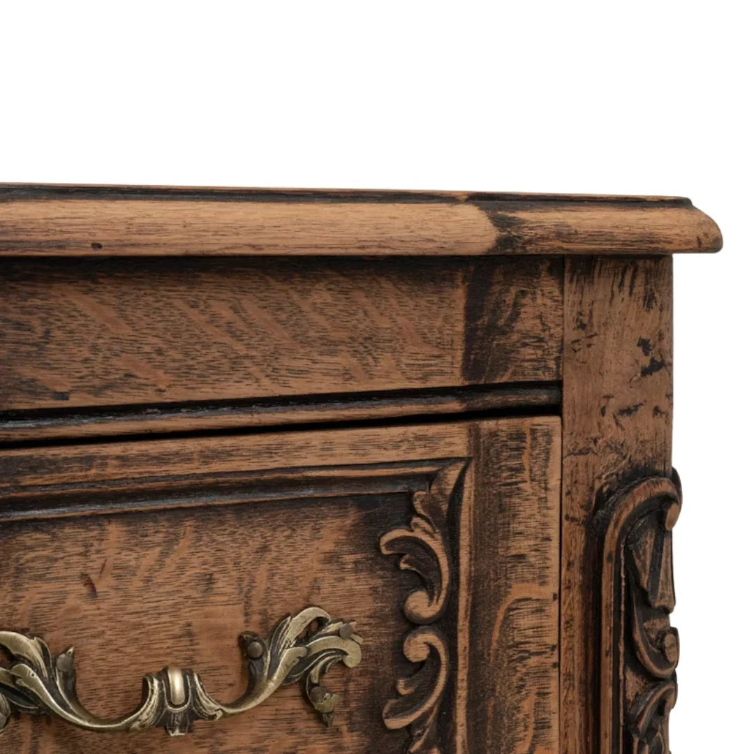 Richly Stained Ornate French Chest, Circa 1850
