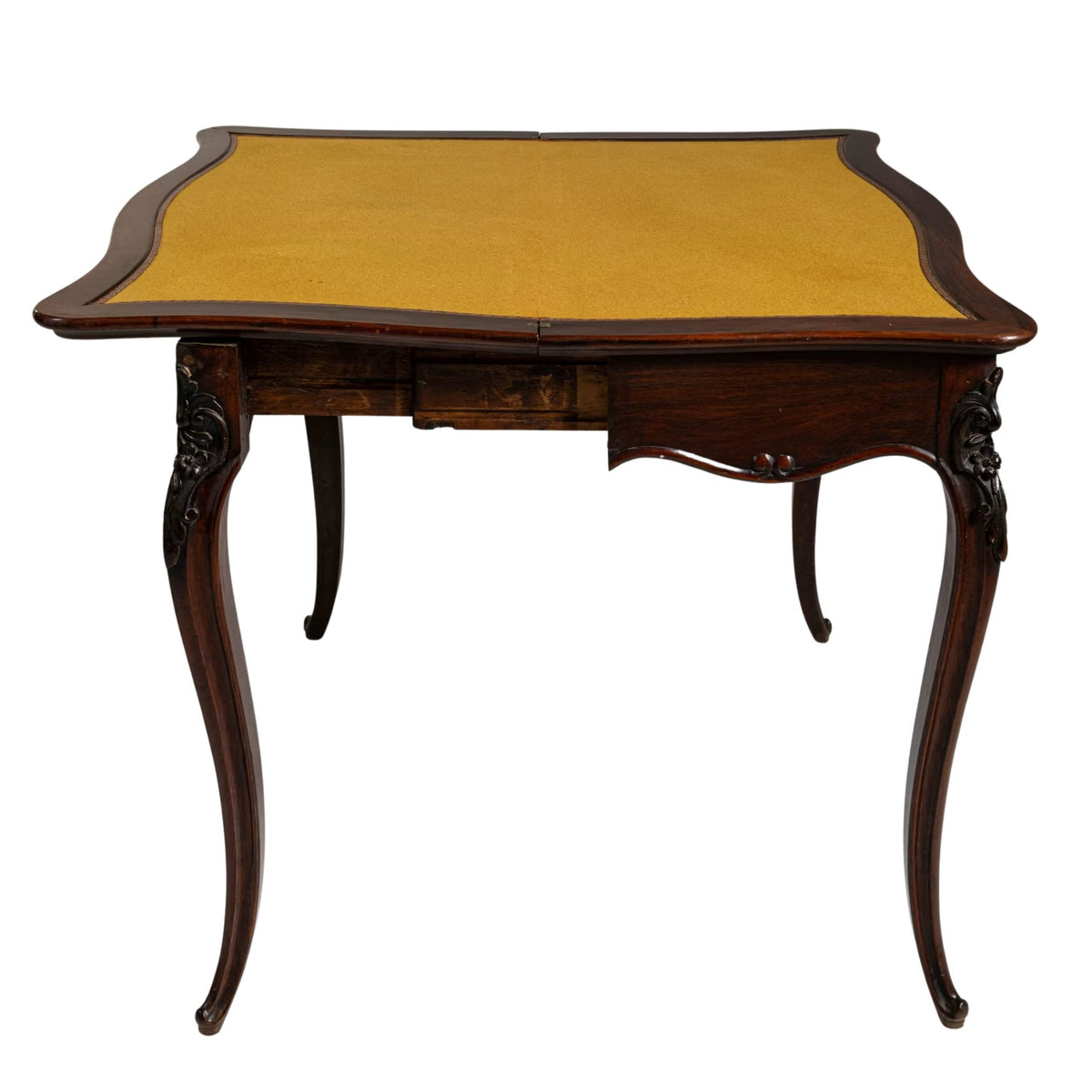 Ornate French Carved Wood Console Table, Circa 1860
