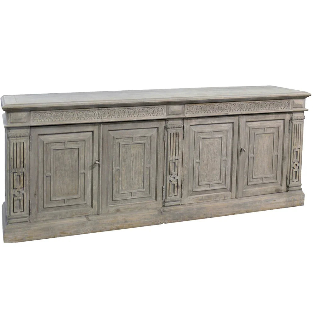 Bella Gris Ornately Carved Sideboard