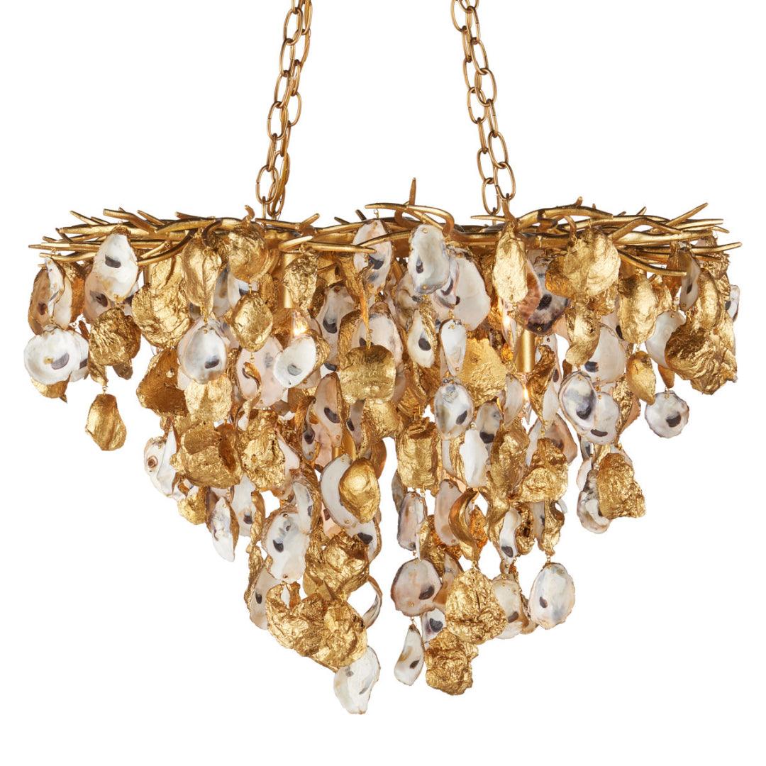 Dripping Gold Shells Chandelier