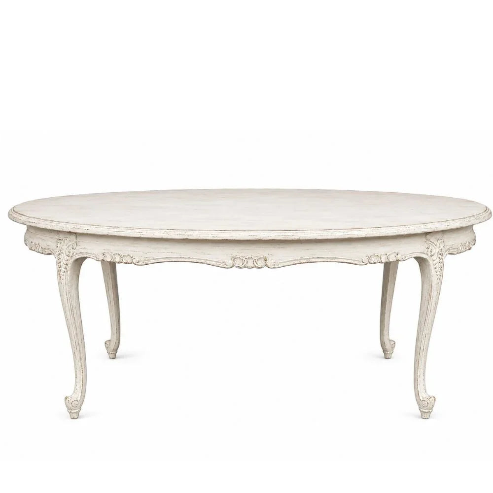 Lac White French Dejeuner Dining Table