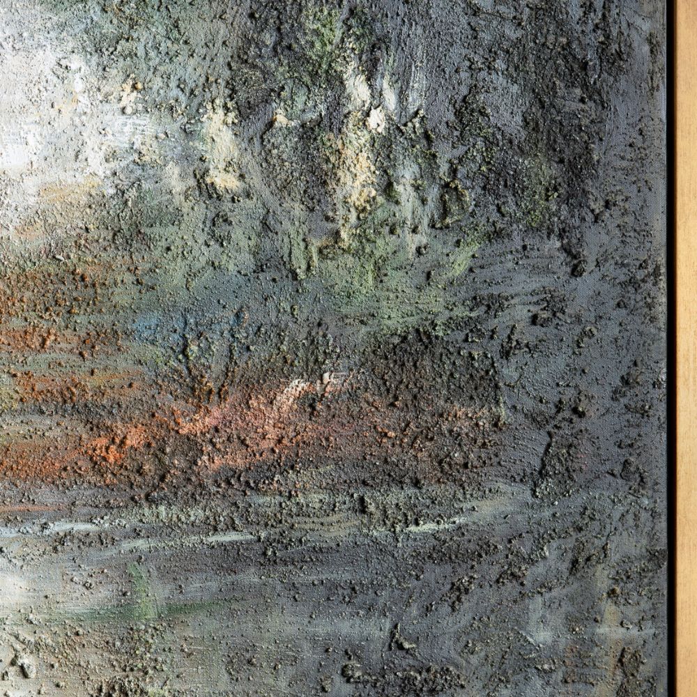 Oversized Woodland Reflections Hand-Painted Canvas