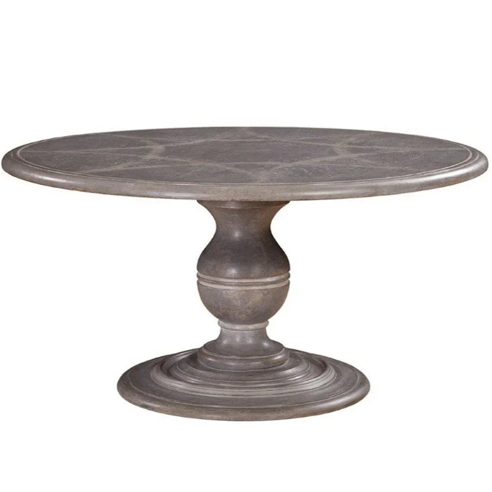 Scroll Top Motif Pedestal Table