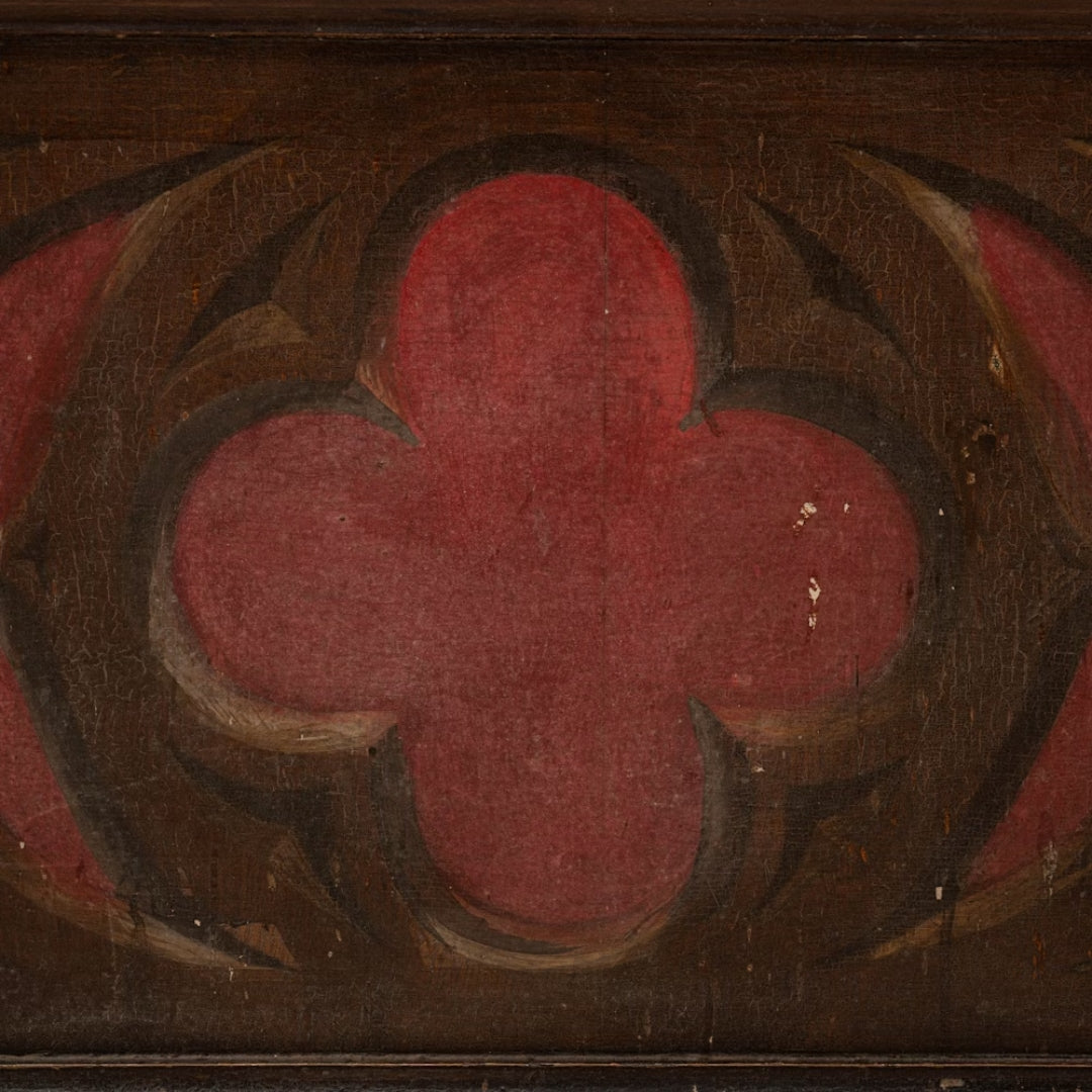 Small Gothic Revival Cabinet with Quatrefoil Motifs, Circa 1900