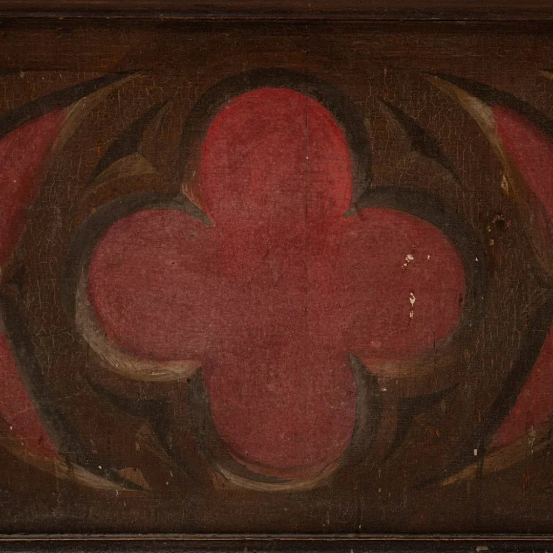 Small Gothic Revival Cabinet with Quatrefoil Motifs, Circa 1900