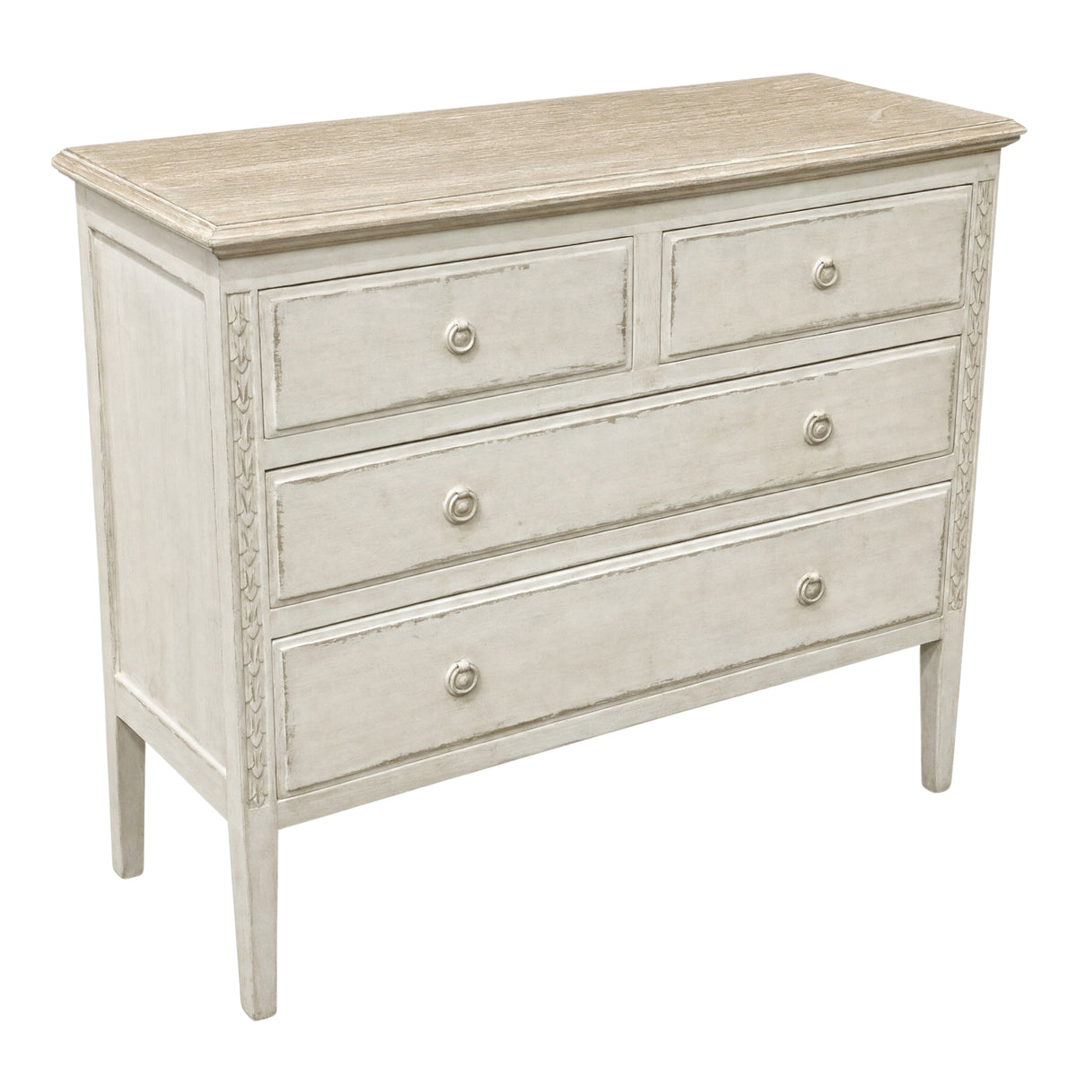Feuille Painted Wood Top Chest