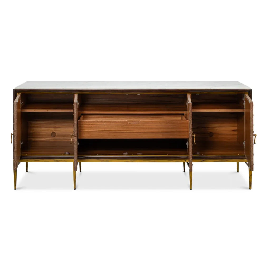 Statuario Marble Top Credenza