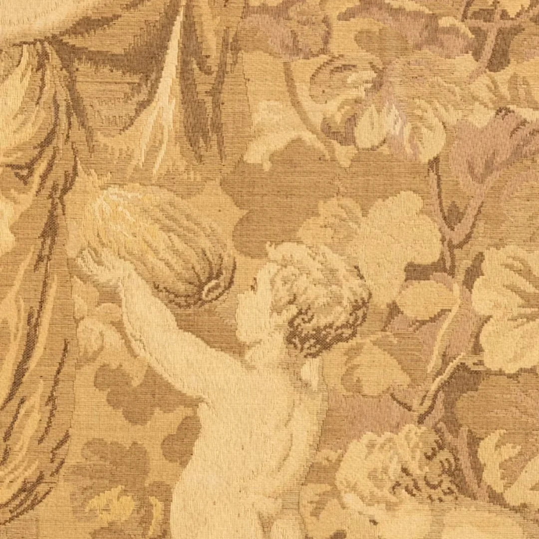 Belle Époque French Pastoral Tapestry Framed Art, Circa 1900