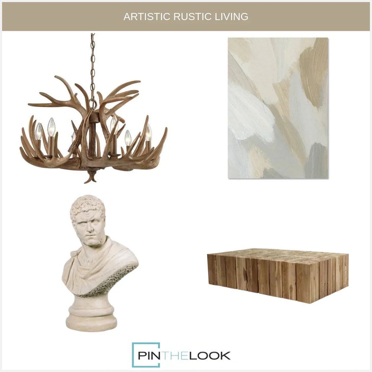 Natural Teak Wood Prism Coffee Table