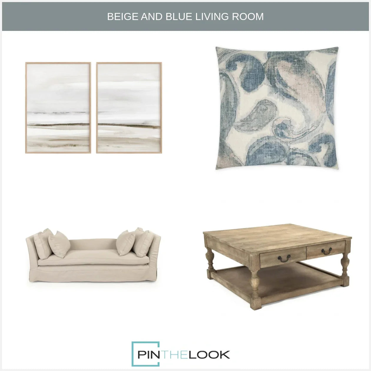 Provincial Square Coffee Table with Drawers