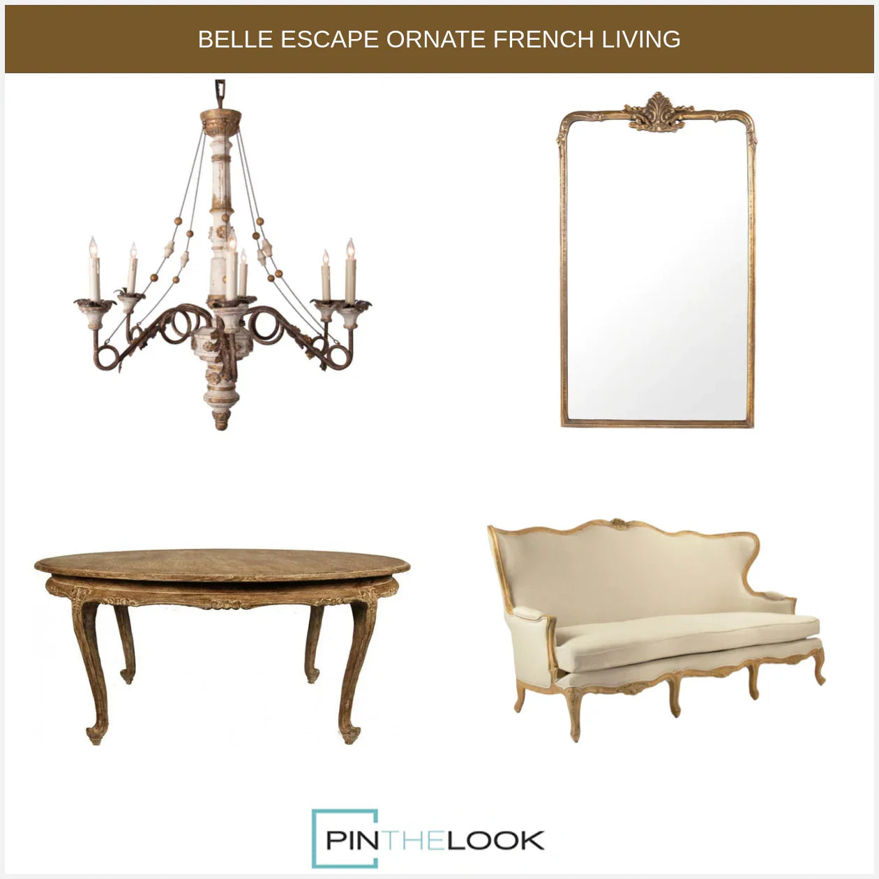 Curvaceous French Provence Sofa
