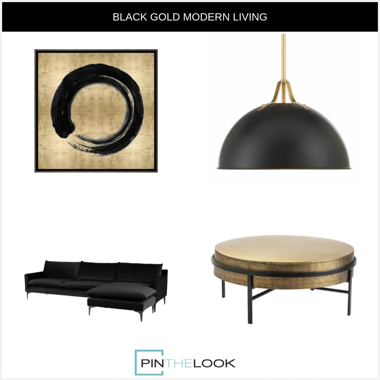 Aurelia Brass Wave Coffee Table