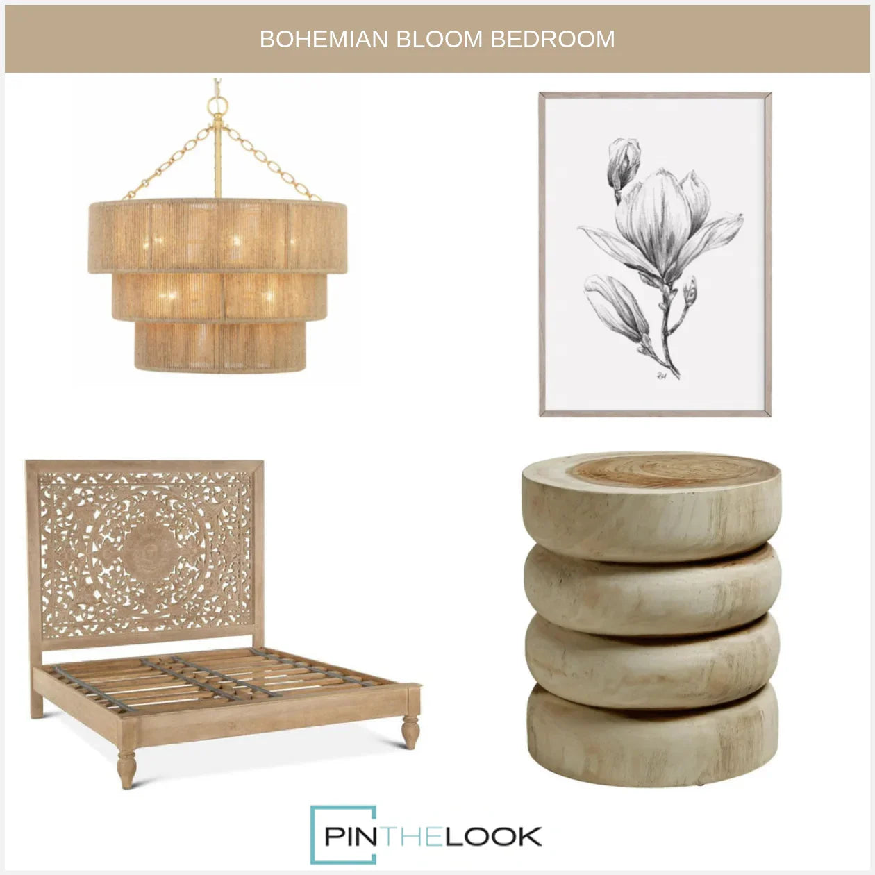 Natural Modern Bubble Suar Stool