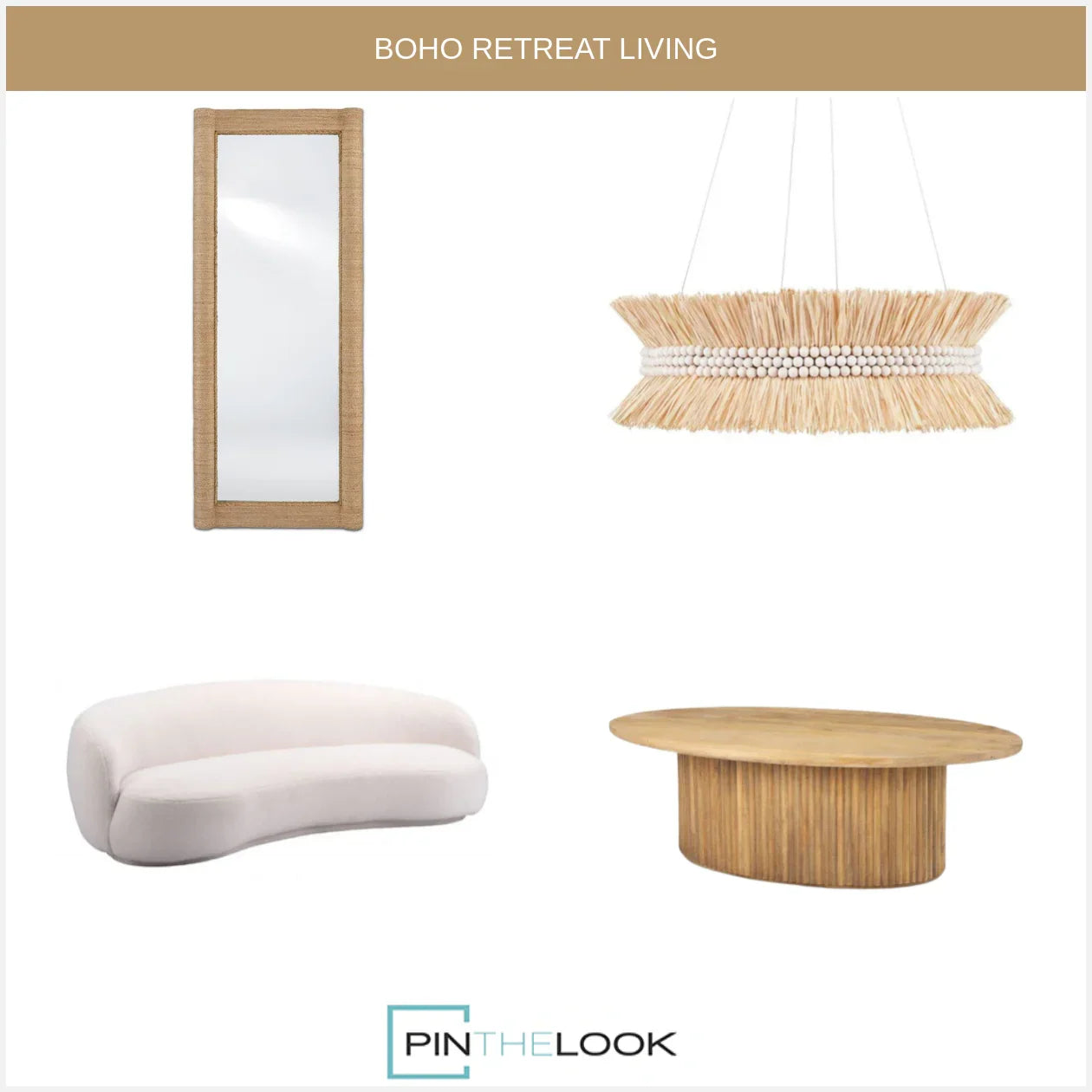 Abaca Rope Floor Mirror