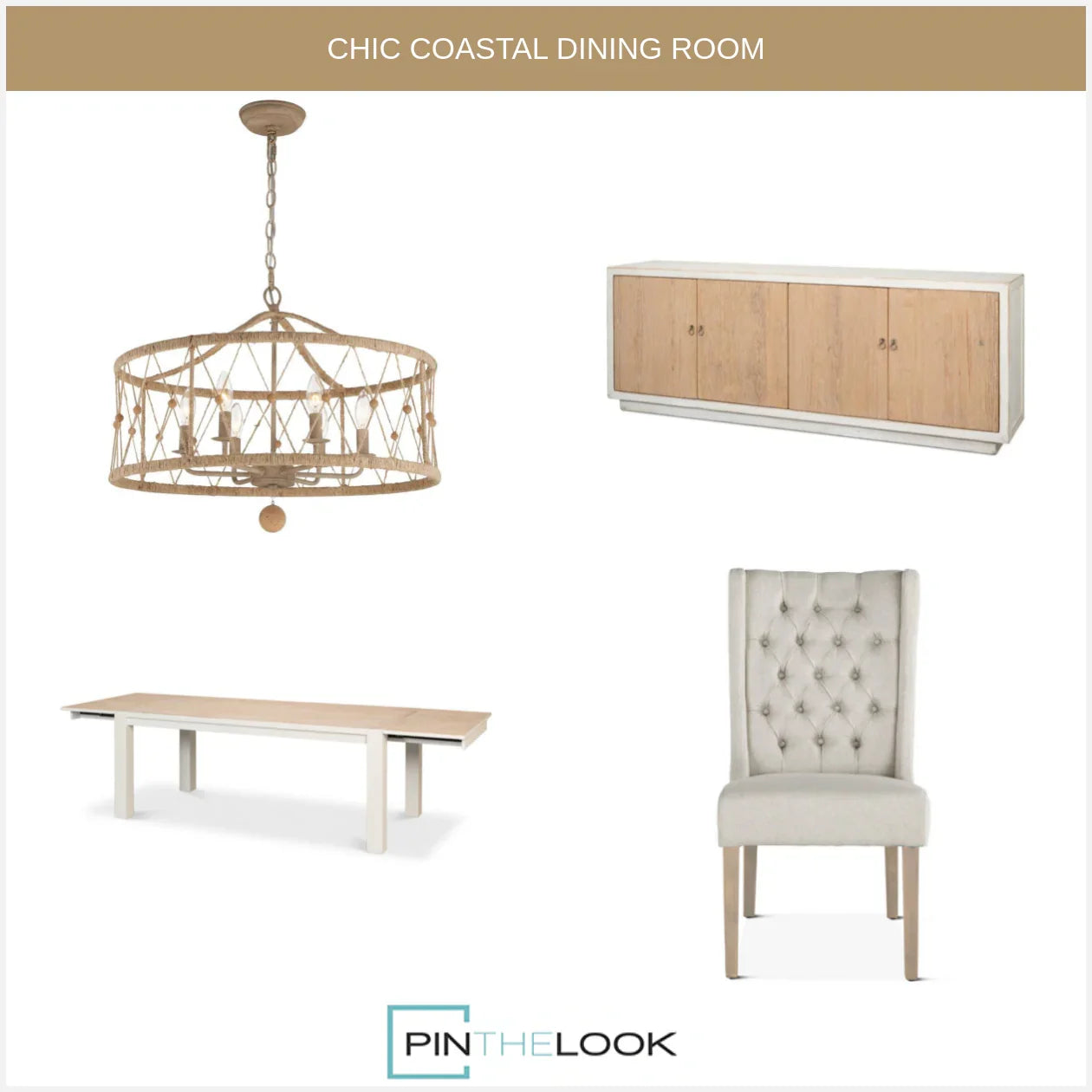 Jute Wrapped Coastal Chandelier