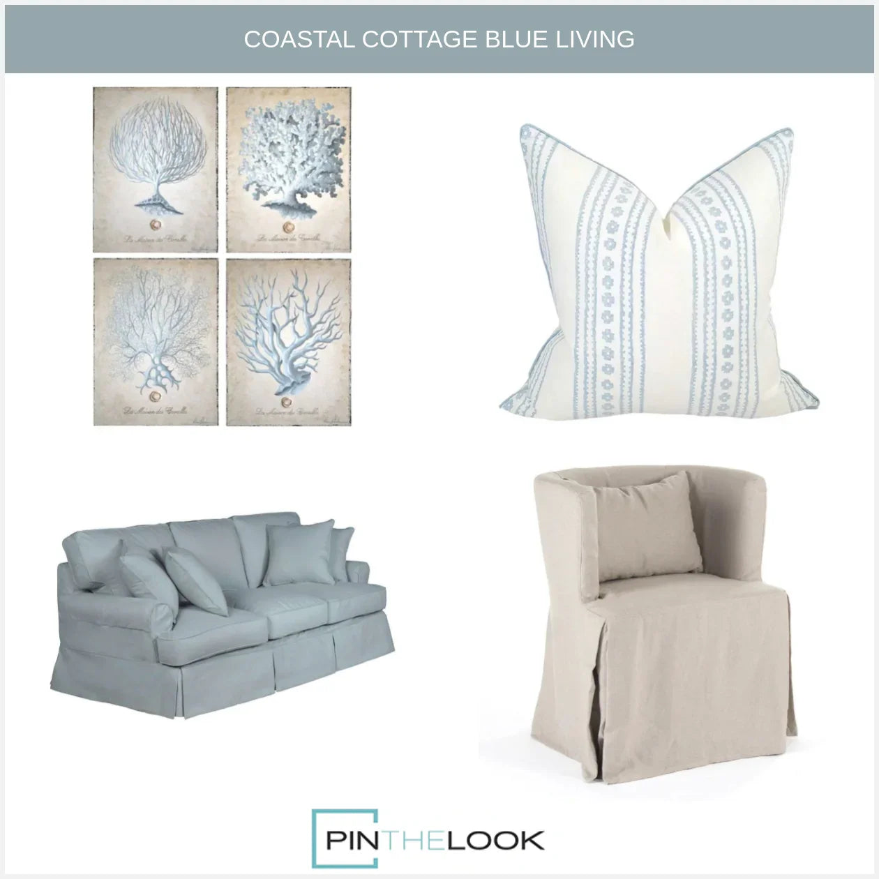 Natural Linen Slipcover Tub Chair