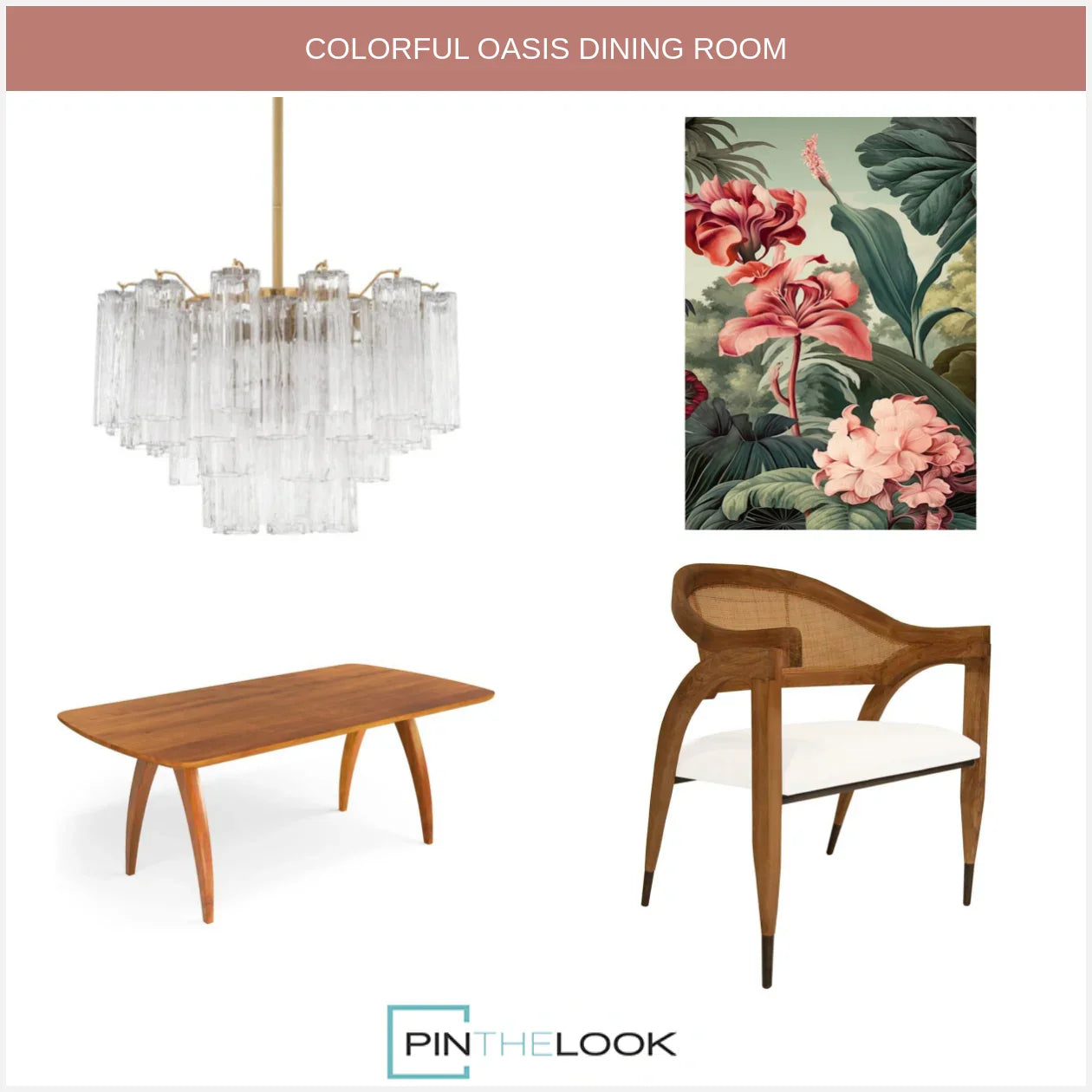 Mid Century Arched Leg Dining Table