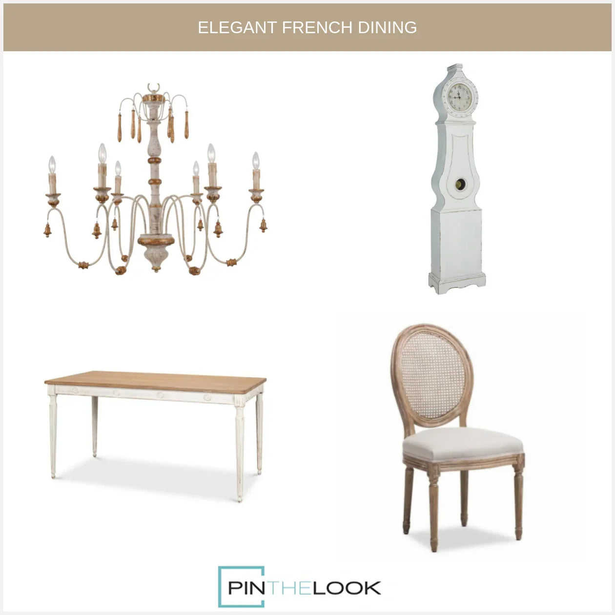 Round Cane Back French Dining Chair