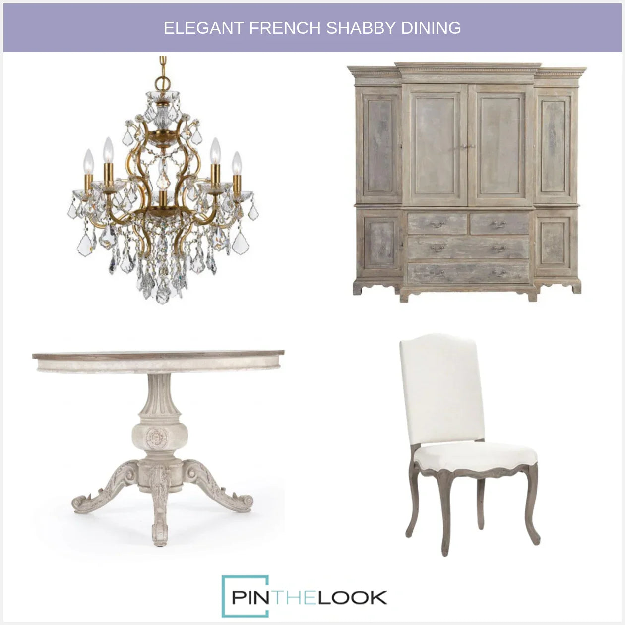 Wood Top Shabby Chic Table