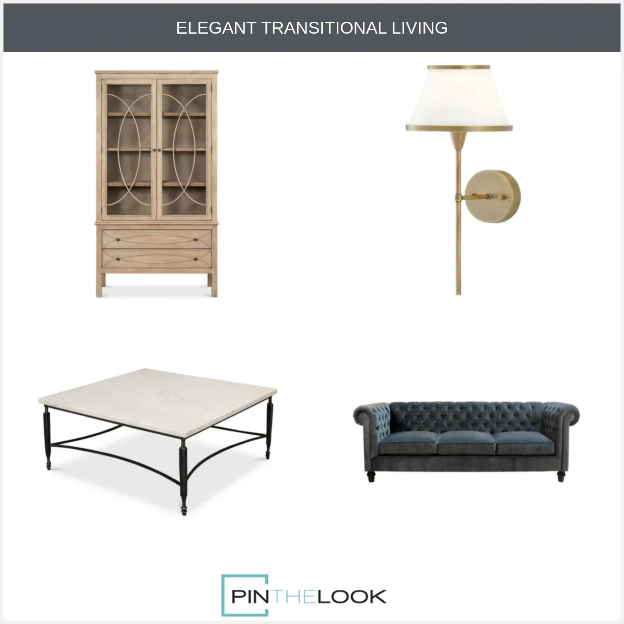 Grey Tufted Luxe Sofa