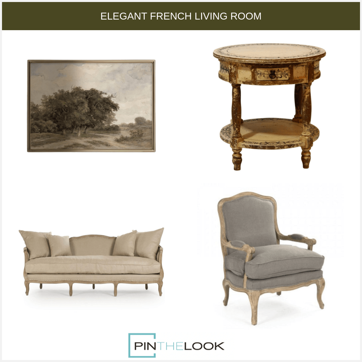 French Gray Bastille Arm Chair