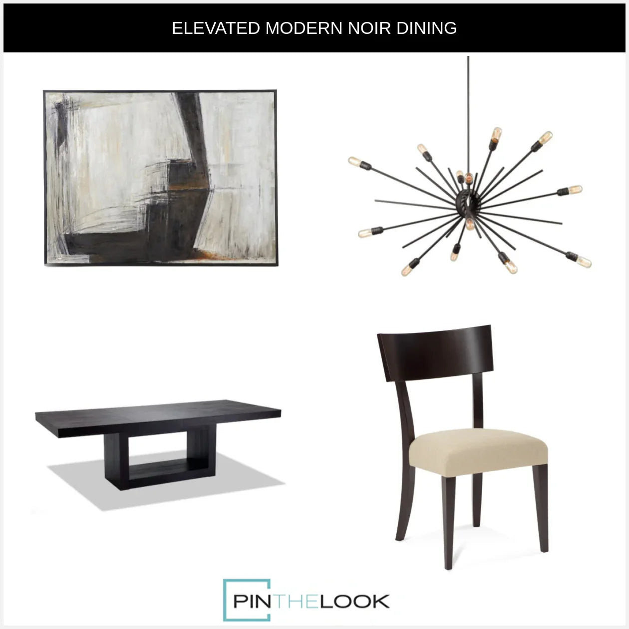 Oil Paint Abstract Black and White Canvas Wall Art