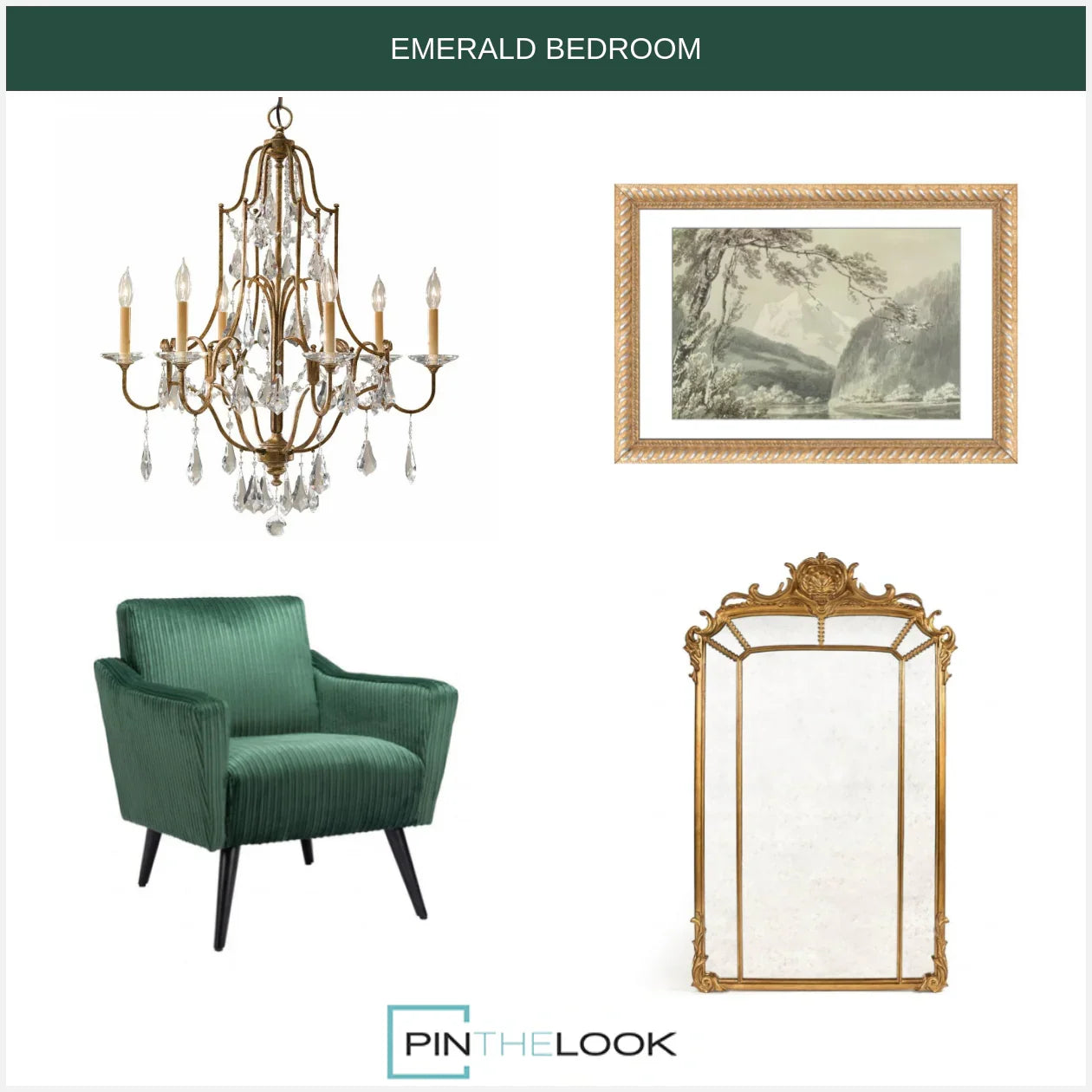 Vintage Gold Parisian Floor Mirror