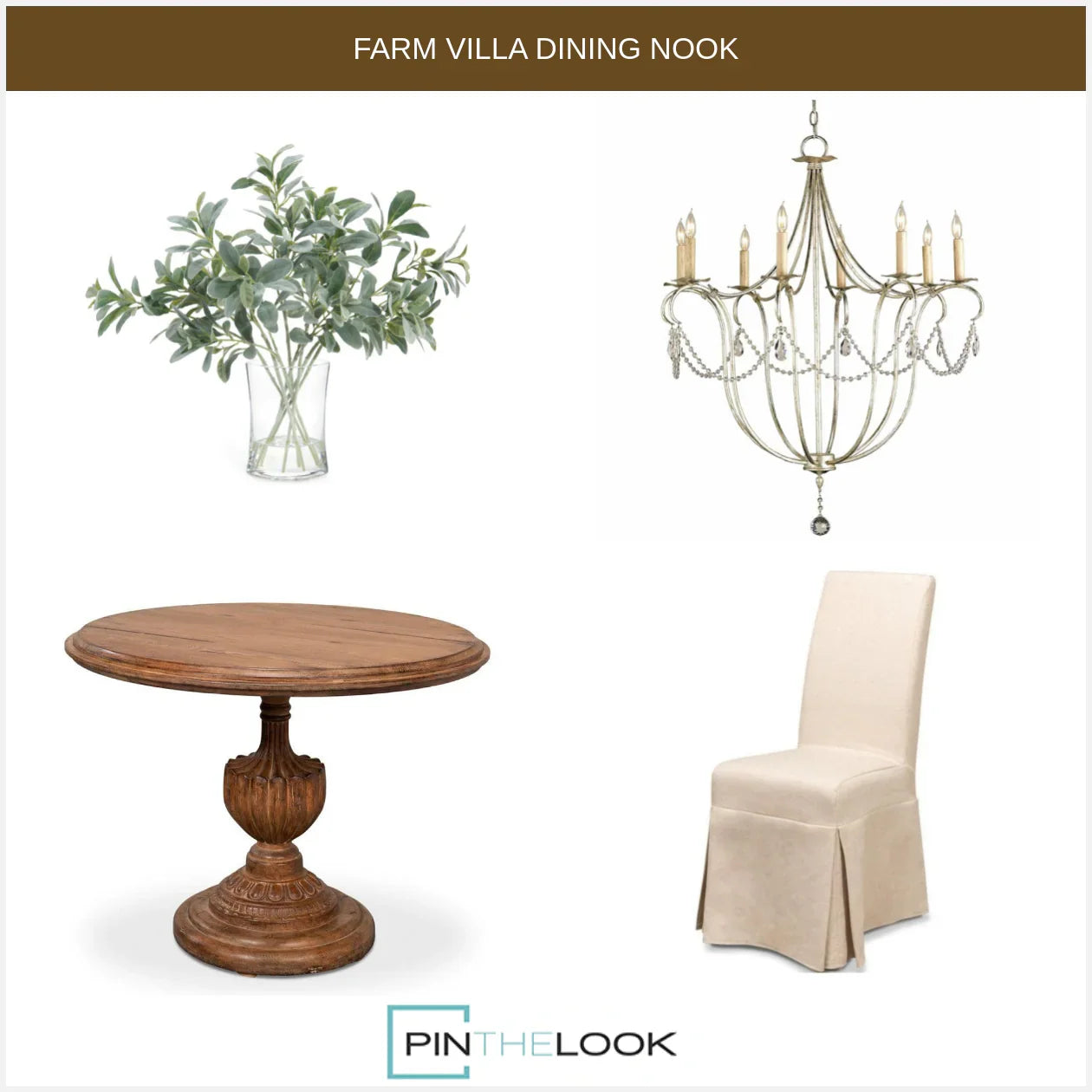 Salvatore Brown Pedestal Dining Table