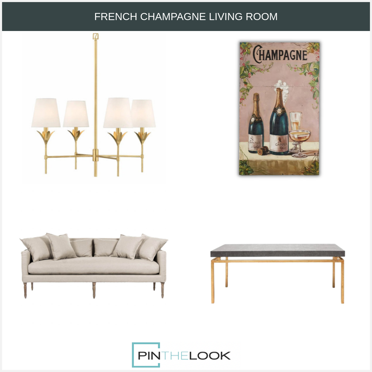 Lily Bloom Antique Gold Chandelier