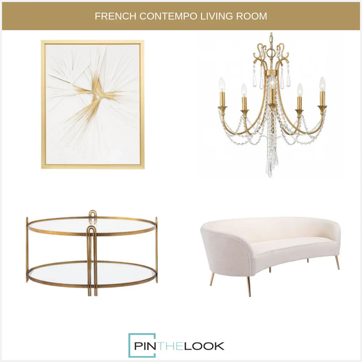 Golden Crystal Collier Chandelier