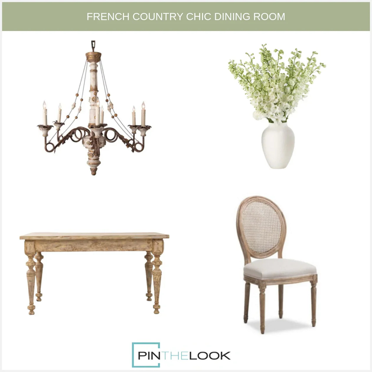 Round Cane Back French Dining Chair