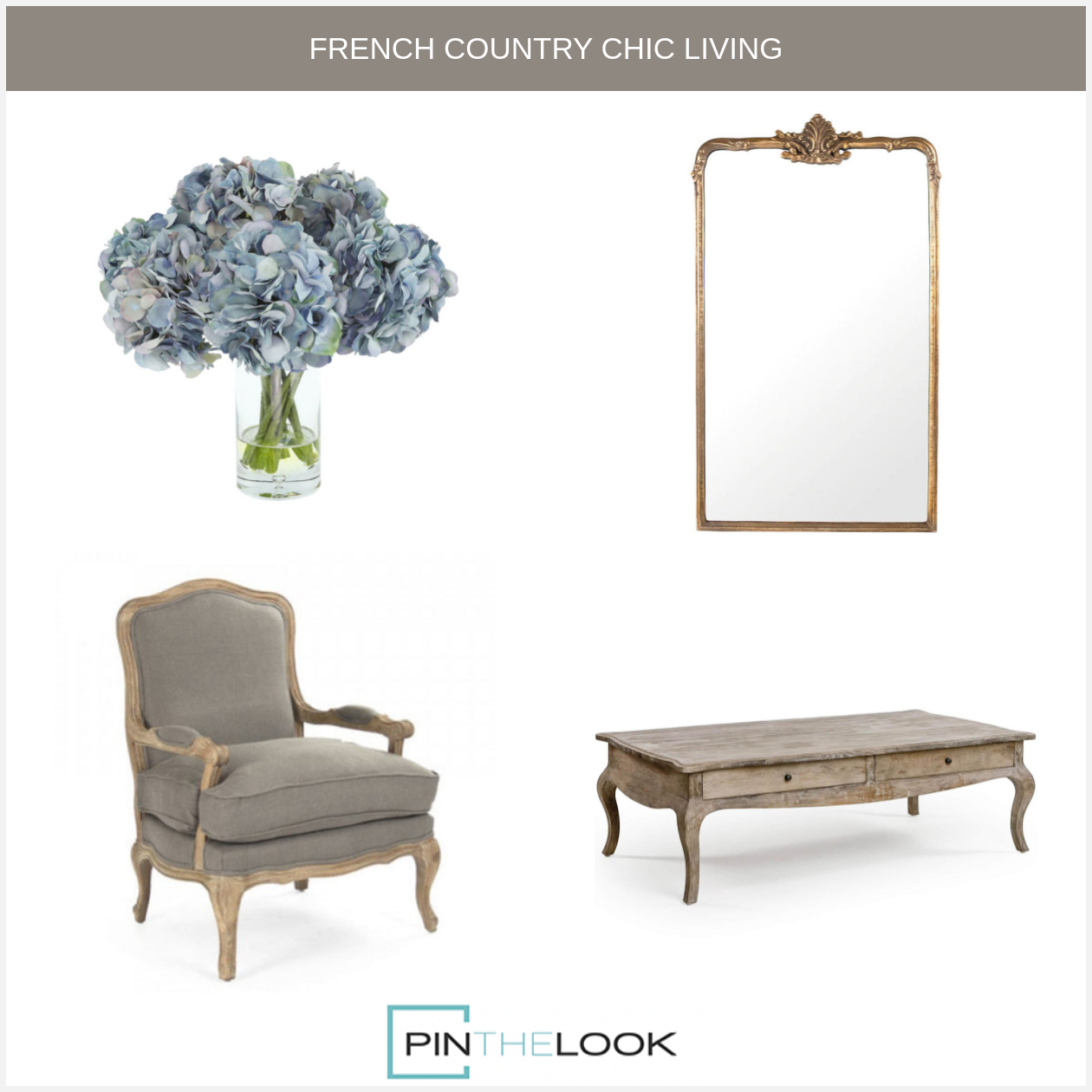 French Gray Bastille Arm Chair