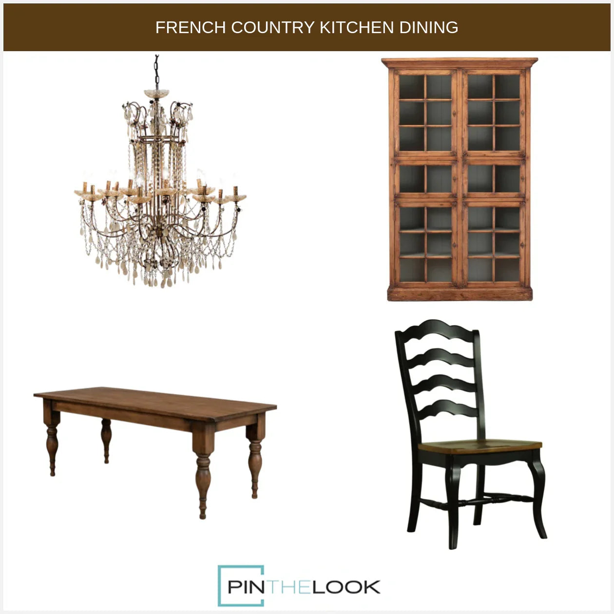 Classic French Country Ladder Back Side Chair