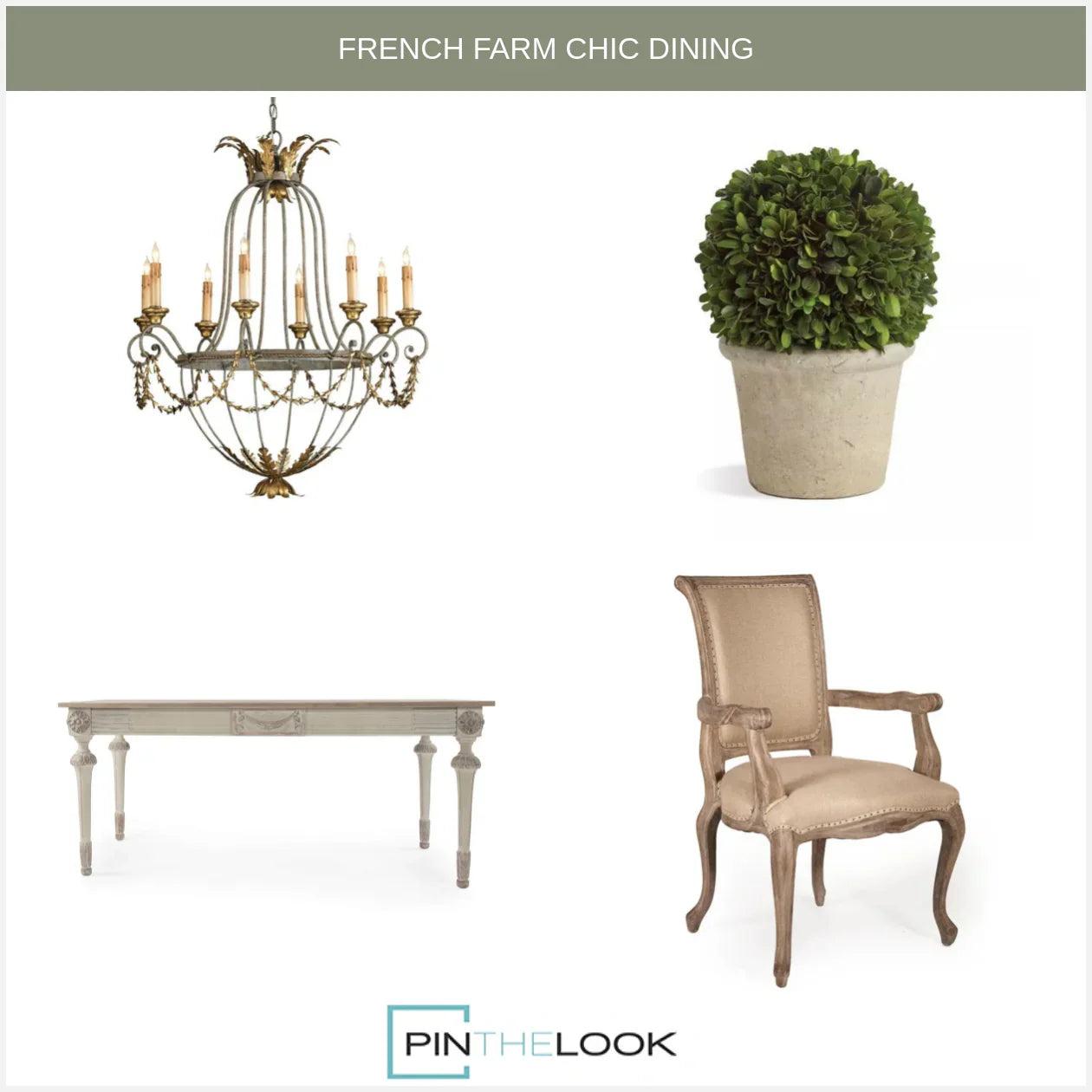 Shabby Chic Wood Top Table